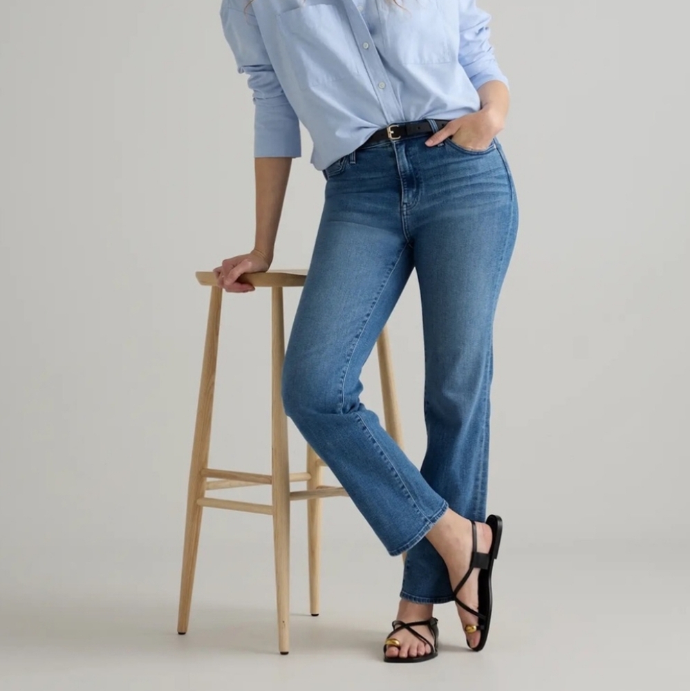 Quince High Rise Straight Jeans Size 28